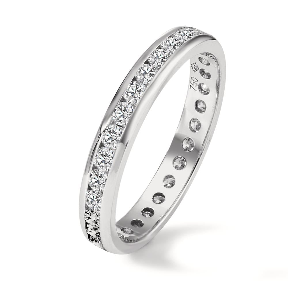 Anillo de memoria 750/oro blanco de 18 quilates Diamante 1 ct, w-si