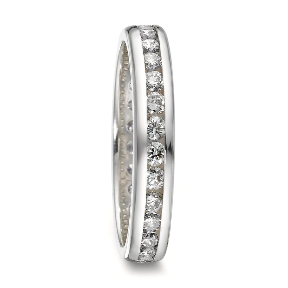 Anillo de memoria 750/oro blanco de 18 quilates Diamante 1 ct, w-si