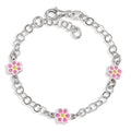 Pulsera Plata Rodio plateado Flor Ø6.5 mm