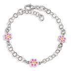 Pulsera Plata Rodio plateado Flor Ø6.5 mm