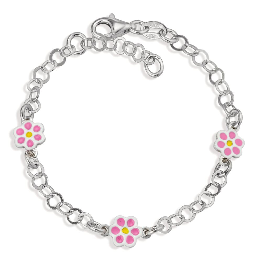 Pulsera Plata Rodio plateado Flor Ø6.5 mm