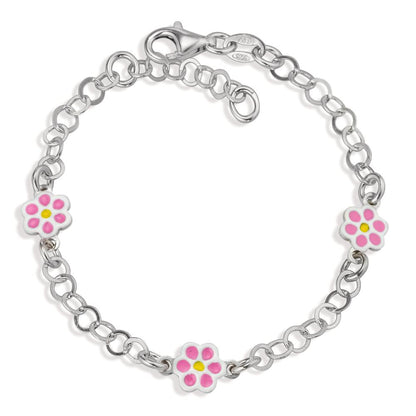 Pulsera Plata Rodio plateado Flor Ø6.5 mm