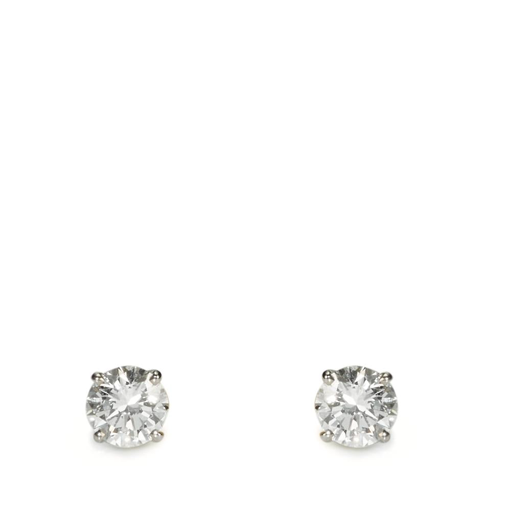 Pendientes 750/oro blanco de 18 quilates Diamante 0.40 ct, 2 piedras, w-si