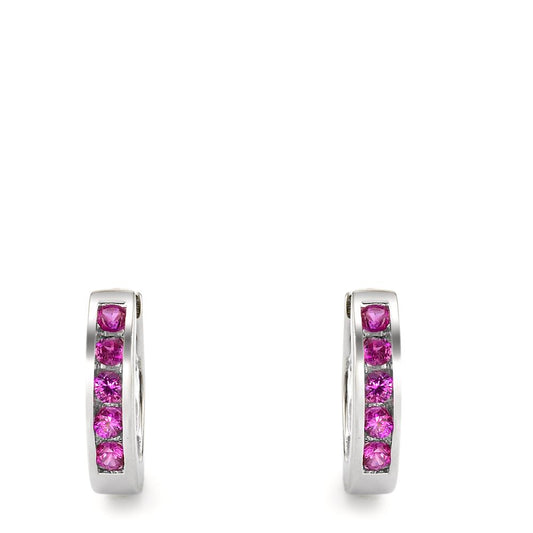 Aro con bisagra Plata Circonita Rodio plateado