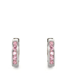 Aro con bisagra Plata Circonita rosa Rodio plateado