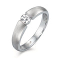Anillo solitario 750/oro blanco de 18 quilates Diamante blanco, 0.20 ct, w-si Ø3.8 mm