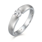 Anillo solitario 750/oro blanco de 18 quilates Diamante blanco, 0.20 ct, w-si Ø3.8 mm