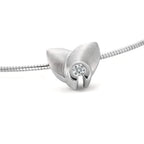 Colgante 750/oro blanco de 18 quilates Diamante 0.12 ct, w-si