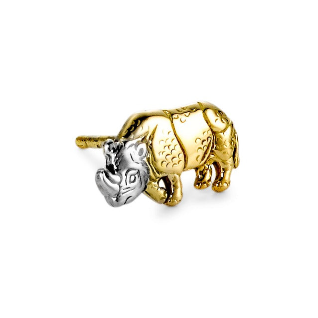 Pendientes 1ud 750/oro amarillo de 18 quilates Rinoceronte