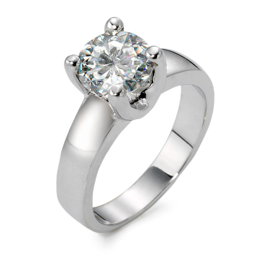 Anillo solitario 750/oro blanco de 18 quilates Moissanita blanco