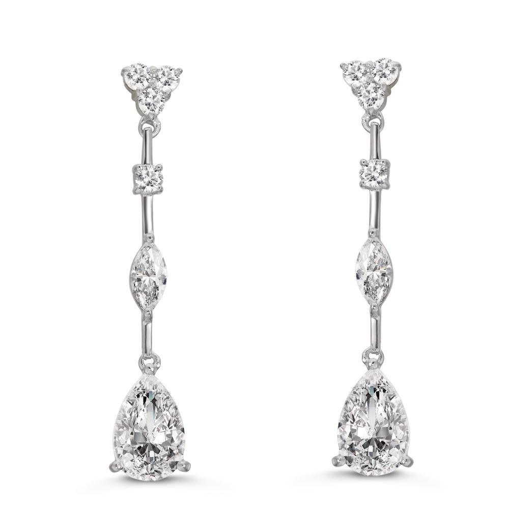 Pendientes Plata Circonita Rodio plateado