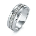 Anillo de dedo 750/oro blanco de 18 quilates Diamante 0.103 ct, 16 piedras, w-si