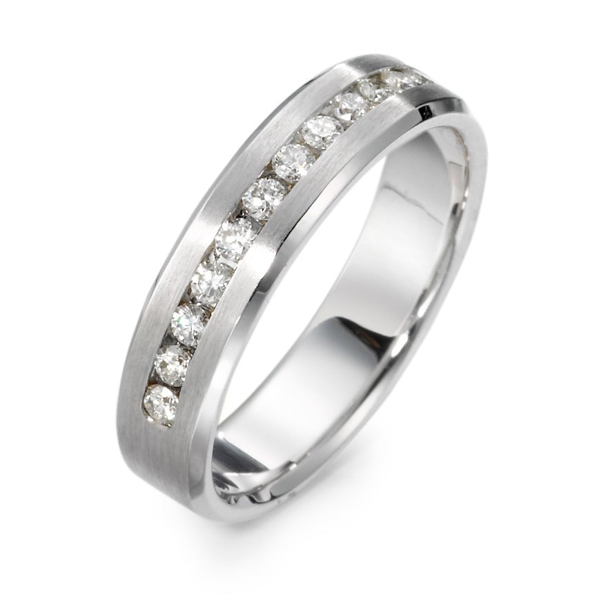 Anillo de memoria 750/oro blanco de 18 quilates Diamante 0.25 ct, 12 piedras, w-si