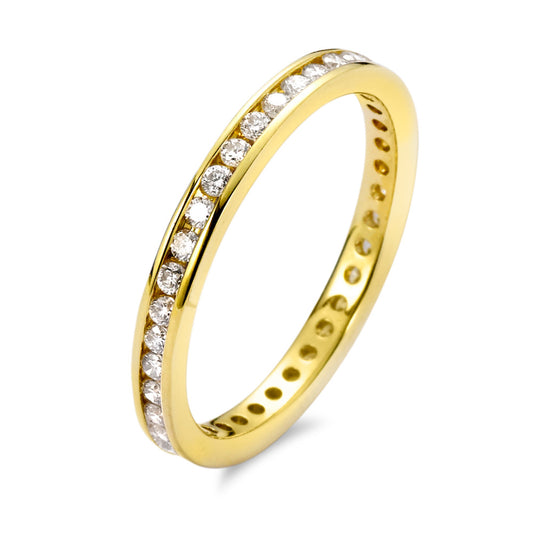 Anillo de memoria 750/oro amarillo de 18 quilates Diamante 0.50 ct, 38 piedras, w-si