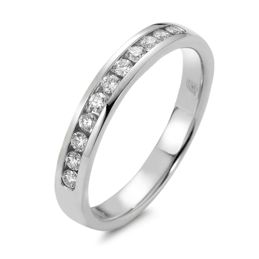 Anillo de memoria 750/oro blanco de 18 quilates Diamante 0.25 ct, 11 piedras, w-si