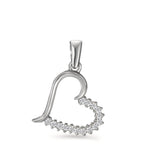 Colgante Plata Circonita Rodio plateado Corazón