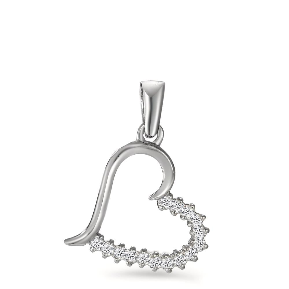 Colgante Plata Circonita Rodio plateado Corazón