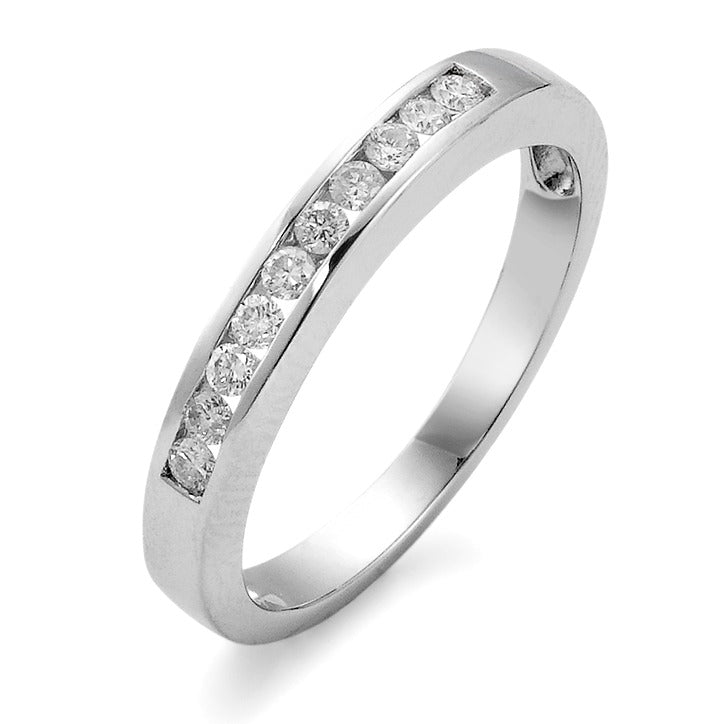 Anillo de memoria 750/oro blanco de 18 quilates Diamante 0.23 ct, 10 piedras, w-pi1