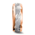 Anillo de pareja 750/oro blanco de 18 quilates, 750/oro rojo de 18 quilates