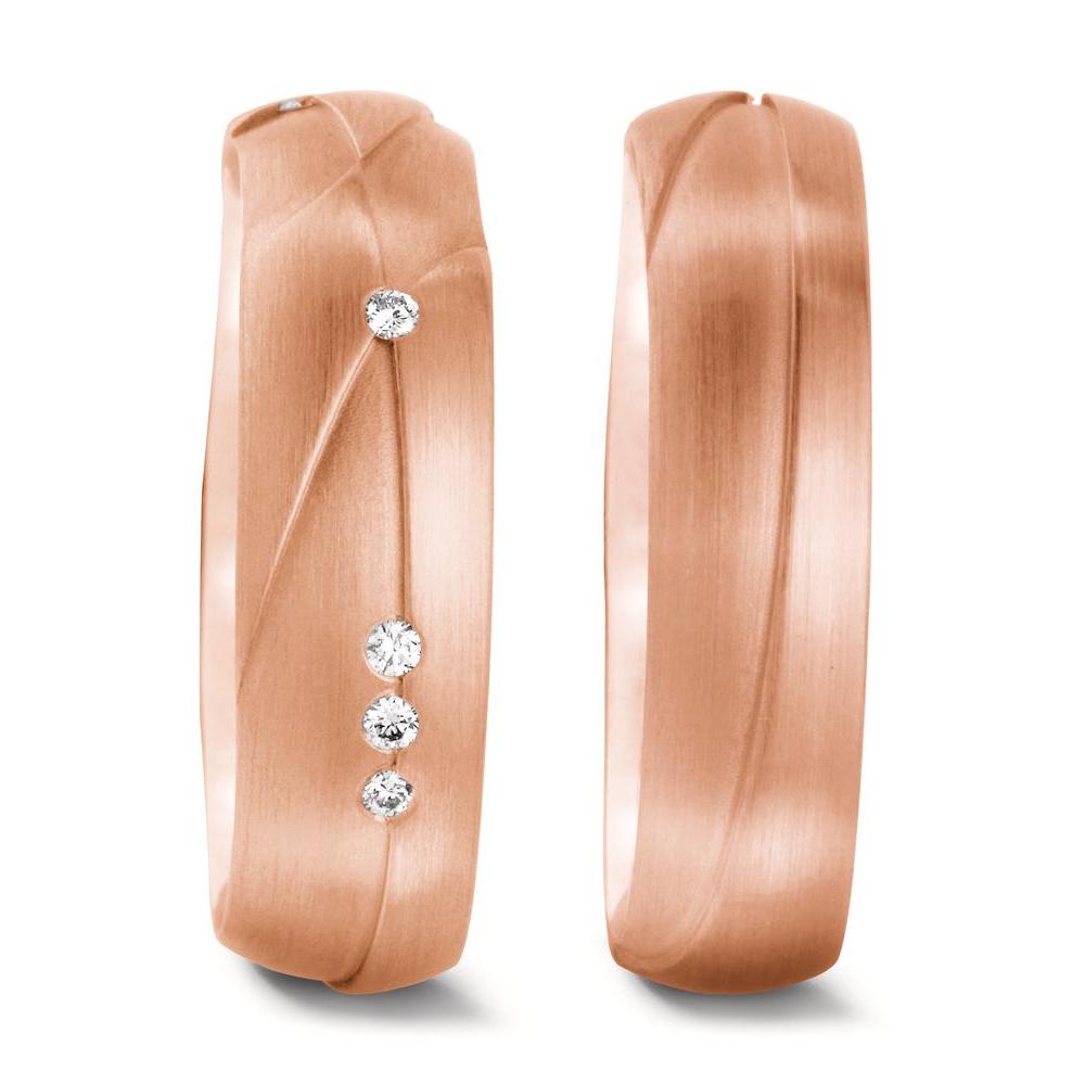 Anillo de pareja 750/oro rosa de 18 quilates