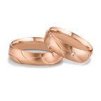 Anillo de pareja 750/oro rosa de 18 quilates