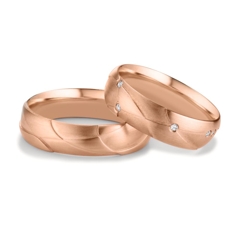 Anillo de pareja 750/oro rosa de 18 quilates