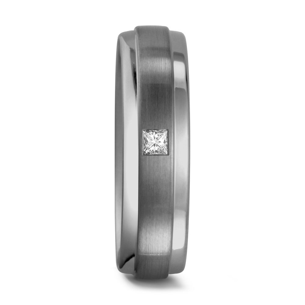 Anillo de dedo 950 paladio Diamante 0.06 ct, 6 piedras, tw-si