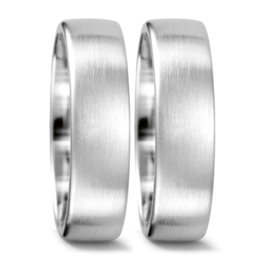 Anillo de pareja 750/oro blanco de 18 quilates