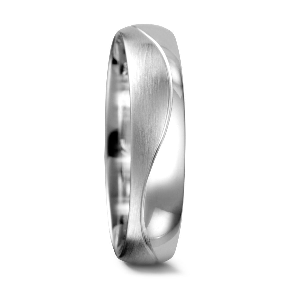 Anillo de pareja 750/oro blanco de 18 quilates