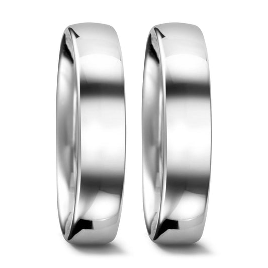 Anillo de pareja 750/oro blanco de 18 quilates