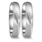 Anillo de pareja 750/oro blanco de 18 quilates