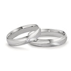 Anillo de pareja 750/oro blanco de 18 quilates Diamante 0.04 ct, tw-vsi