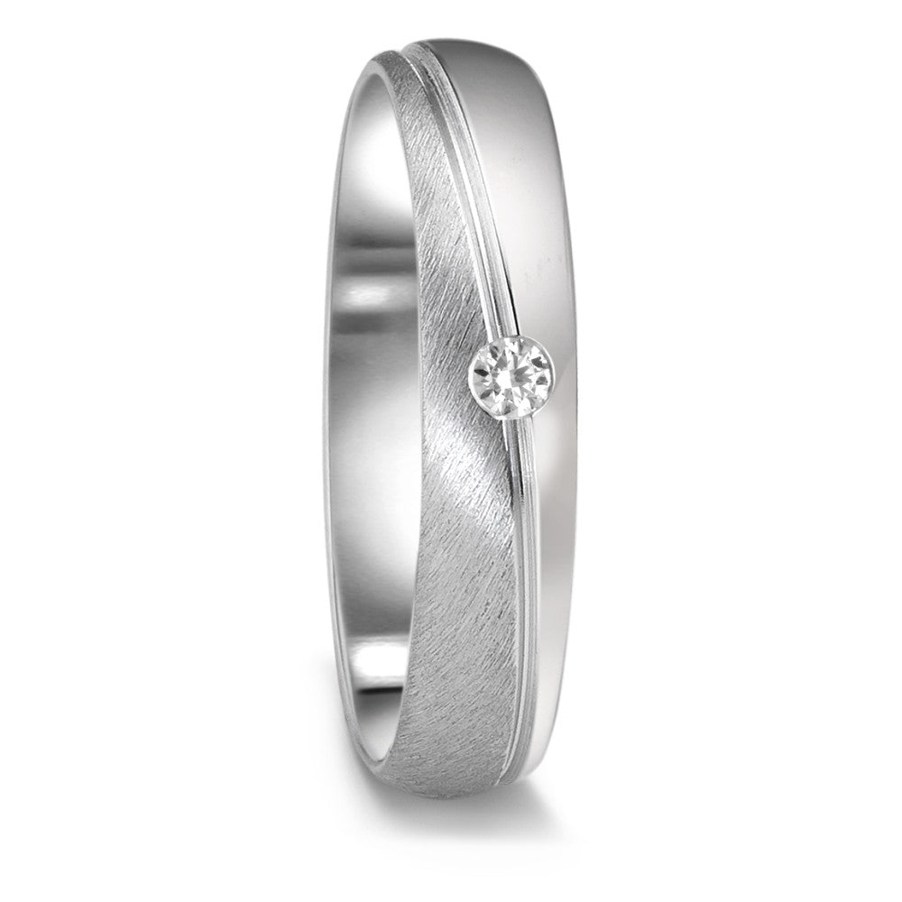 Anillo de pareja 750/oro blanco de 18 quilates Diamante 0.04 ct, tw-vsi