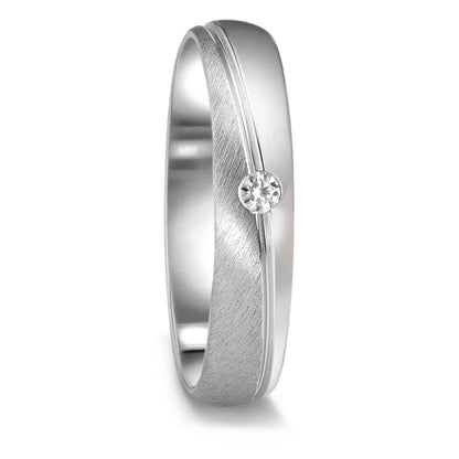 Anillo de pareja 750/oro blanco de 18 quilates Diamante 0.04 ct, tw-vsi