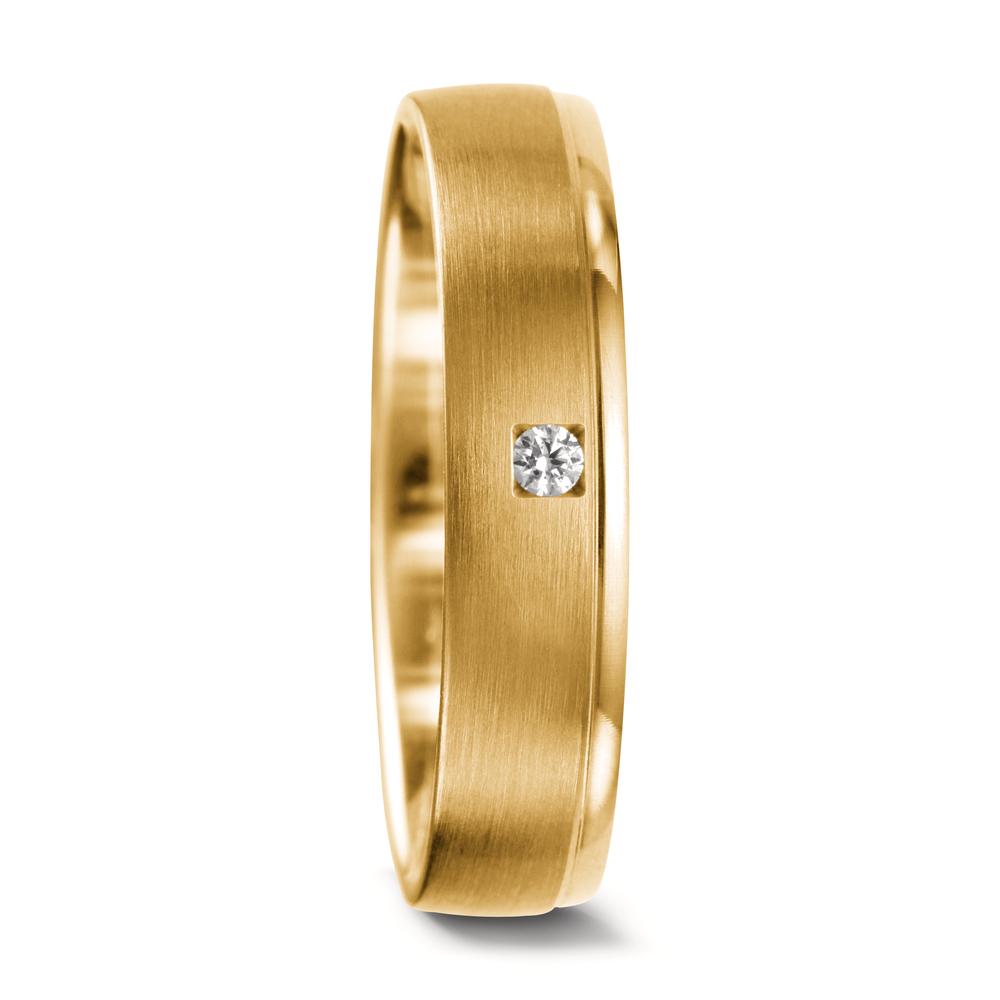 Anillo de pareja 750/oro amarillo de 18 quilates Diamante 0.03 ct, tw-vsi