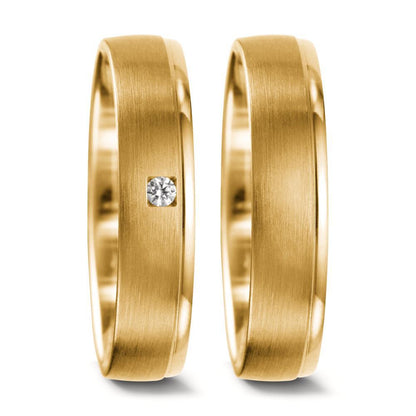 Anillo de pareja 750/oro amarillo de 18 quilates