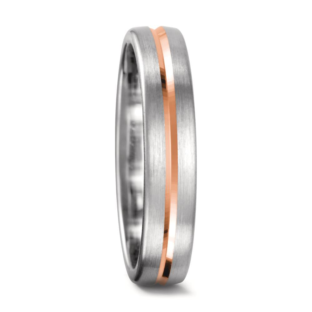 Anillo de pareja 750/oro blanco de 18 quilates, 750/oro rojo de 18 quilates