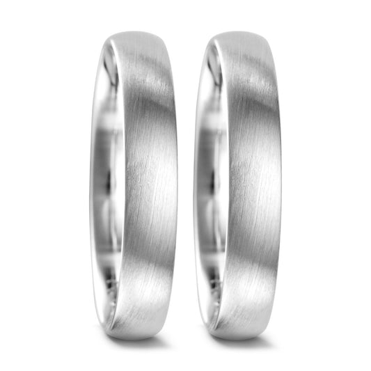 Anillo de pareja 750/oro blanco de 18 quilates