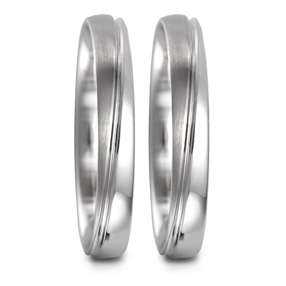 Anillo de pareja 750/oro blanco de 18 quilates