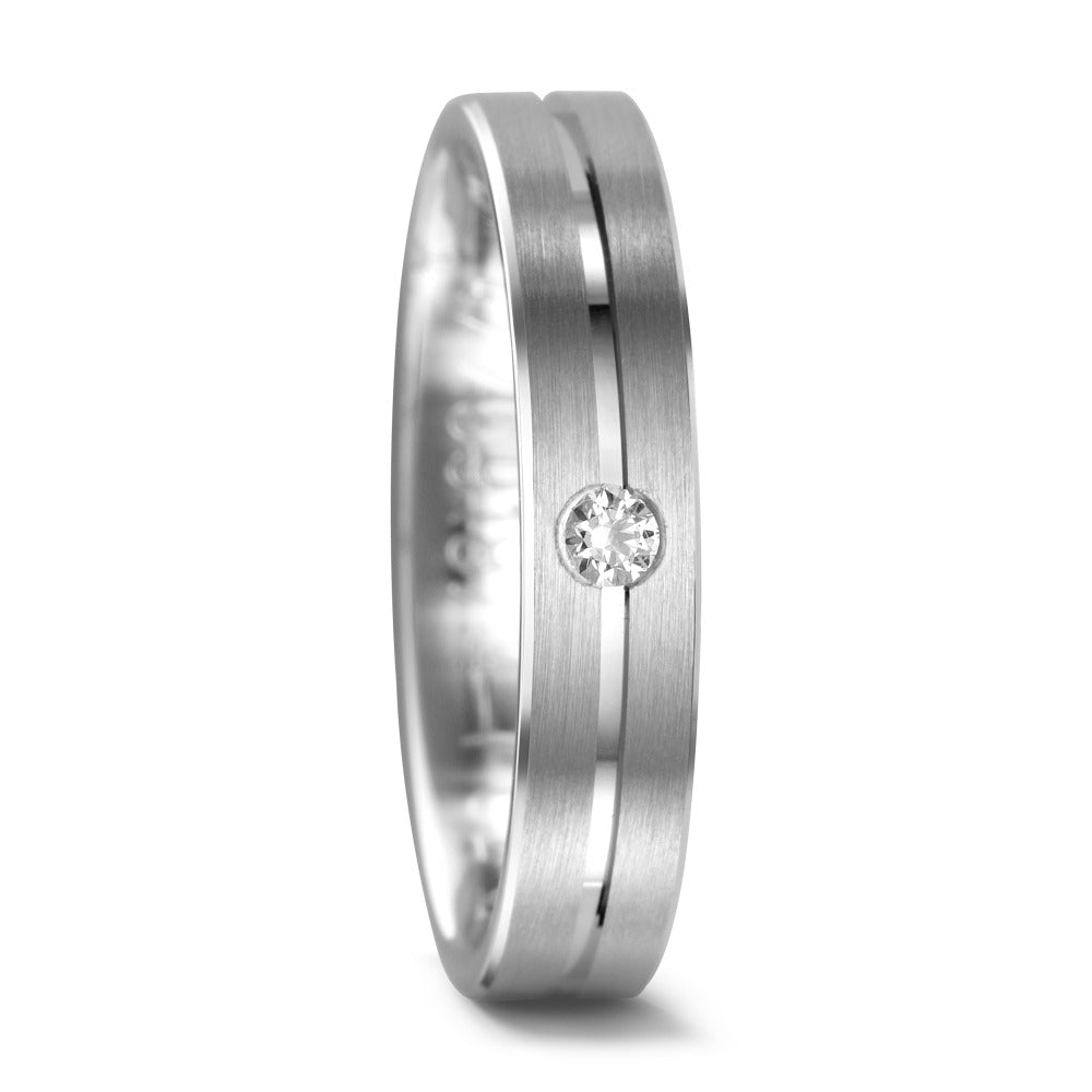 Anillo de pareja 750/oro blanco de 18 quilates Diamante 0.04 ct, tw-vsi