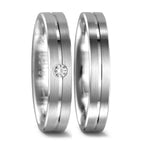 Anillo de pareja 750/oro blanco de 18 quilates Diamante 0.04 ct, tw-vsi
