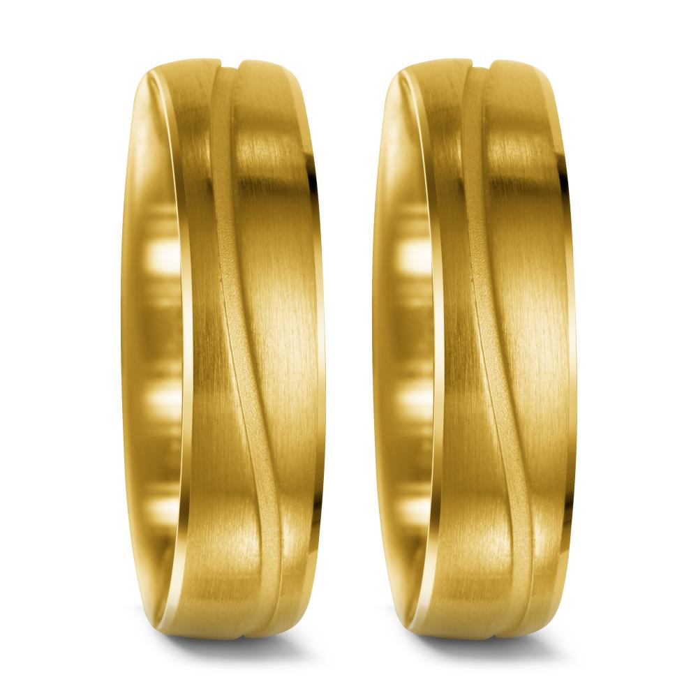 Anillo de pareja 750/oro amarillo de 18 quilates