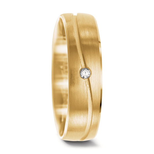 Anillo de pareja 750/oro amarillo de 18 quilates Diamante 0.02 ct, w-si