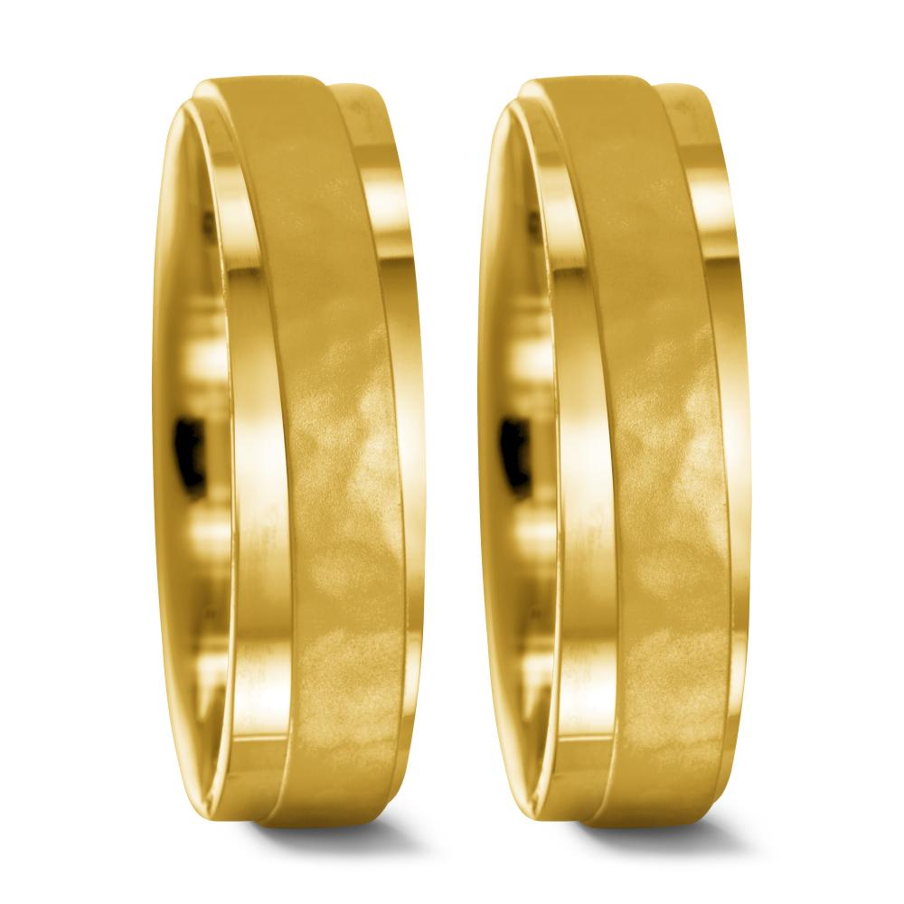 Anillo de pareja 750/oro amarillo de 18 quilates