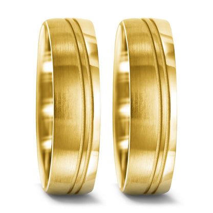 Anillo de pareja 750/oro amarillo de 18 quilates
