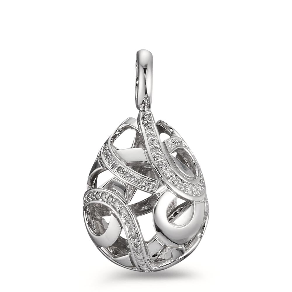 Colgante 750/oro blanco de 18 quilates Diamante 0.30 ct, 62 piedras, w-si