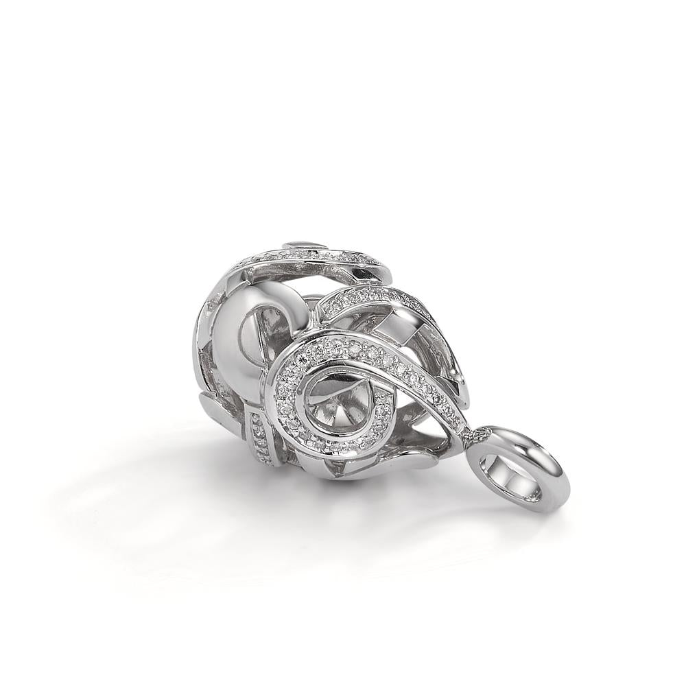 Colgante 750/oro blanco de 18 quilates Diamante 0.30 ct, 62 piedras, w-si