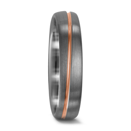 Anillo de pareja 500 paladio, 750/oro rojo de 18 quilates