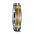 Anillo de dedo 950 paladio, 750/oro amarillo de 18 quilates Diamante 0.02 ct, 4 piedras, tw-vsi