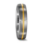 Anillo de dedo 950 paladio, 750/oro amarillo de 18 quilates Diamante 0.02 ct, 4 piedras, tw-vsi